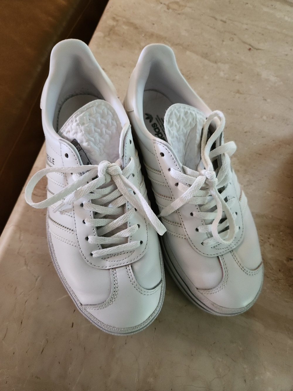 adidas White Women’s Lace-Up Sneakers
